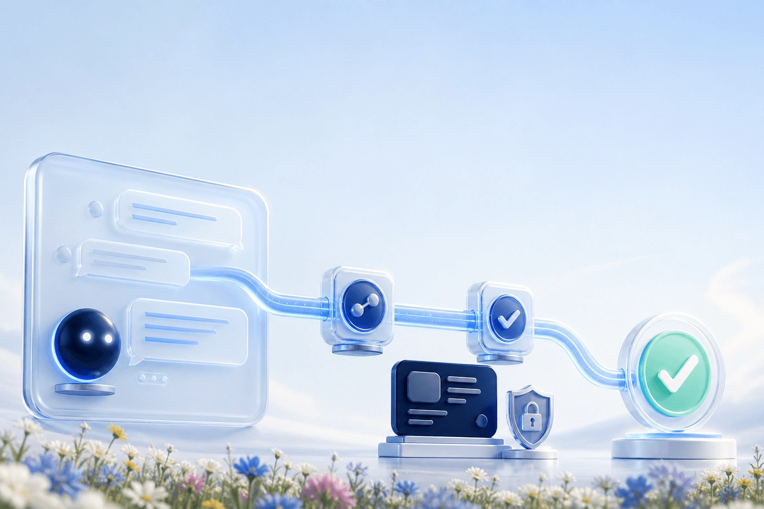 Agent Bridge turning an employee conversation into a secure resolved workflow